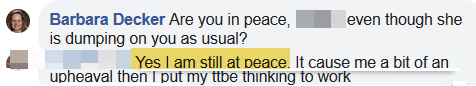 Are you in peace, even though