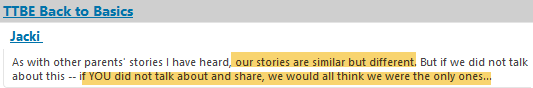 As with other parents' stories I have heard