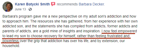 Barbara's program gave me a new perspective