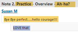 Bye Bye perfect hello courage