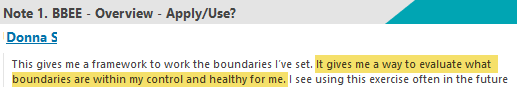 This gives me a framework to work the boundaries