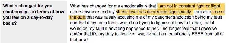 What has changed for me emotionally