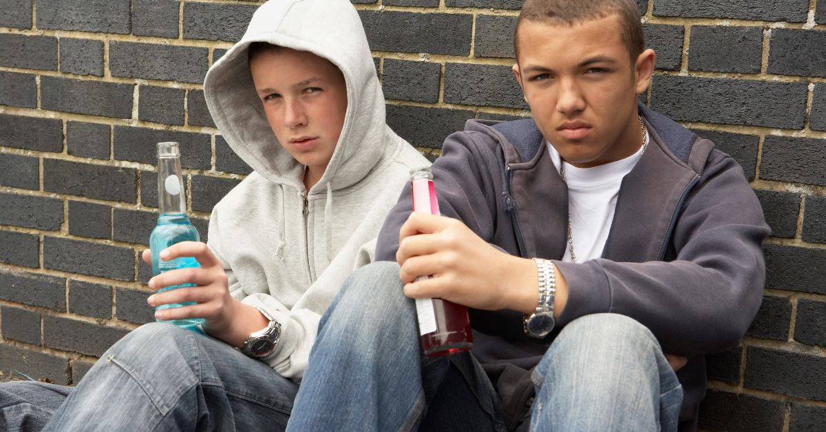 A teenager showing early signs of alcohol use